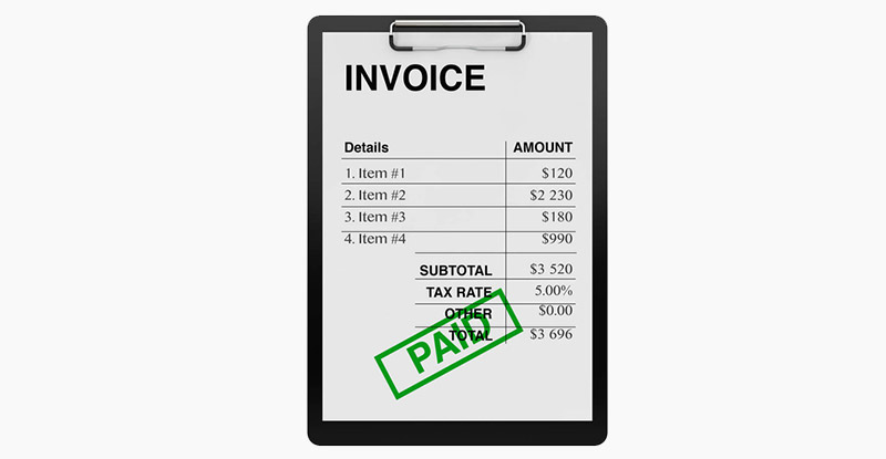Illustration showing many uses of invoice payment