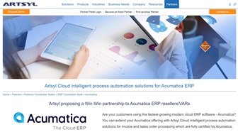 Artsyl Cloud intelligent process automation solutions for Acumatica ERP