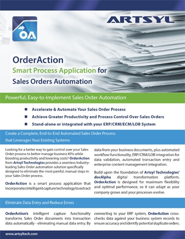 OrderAction Datasheet