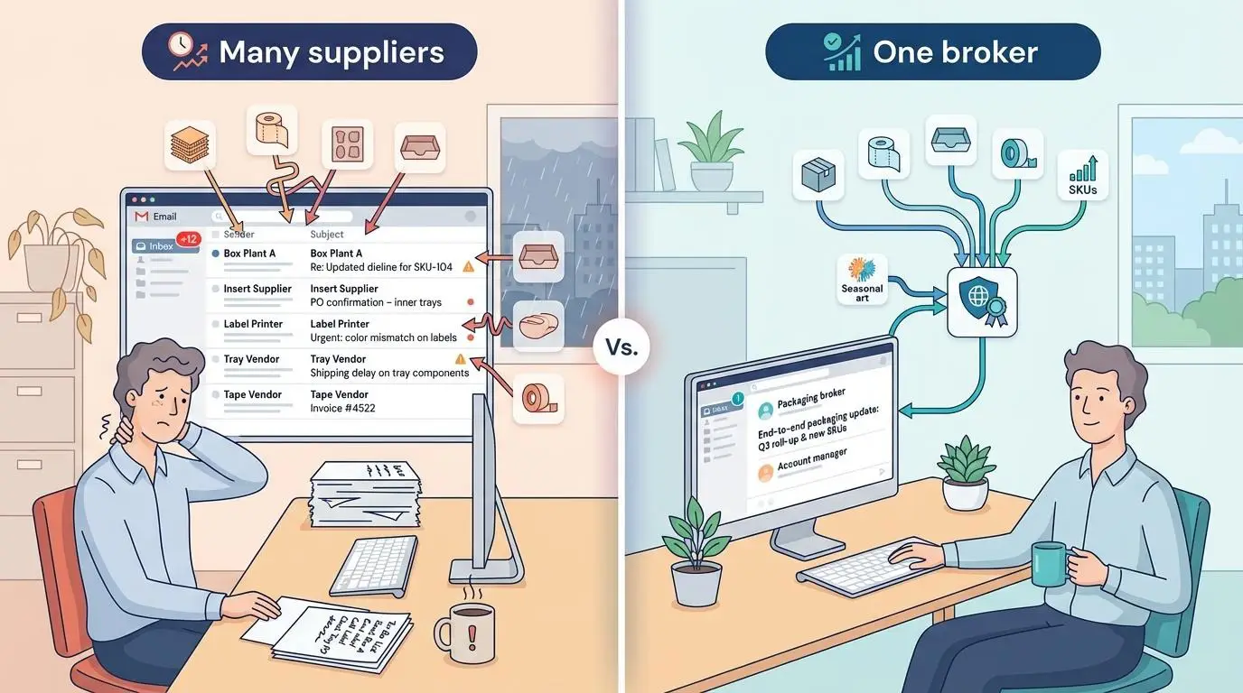 Many suppliers. One broker