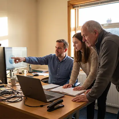 An MSP team reviewing automated billing and reconciliation reports before month-end close