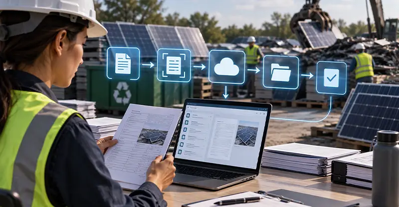 How Document Automation Simplifies Solar Panel Decommissioning